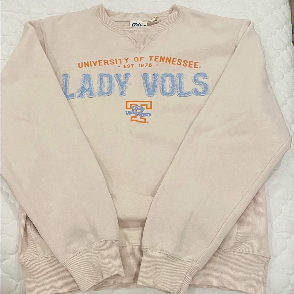 University of Tennessee Lady Vols Cream Crewneck Sweatshirt Size S